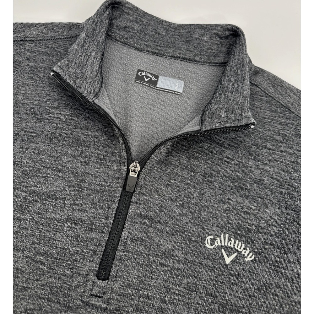 Callaway 1/4 Zip Pullover Men's LG Gray Fleece‎ Lined Golf Jacket